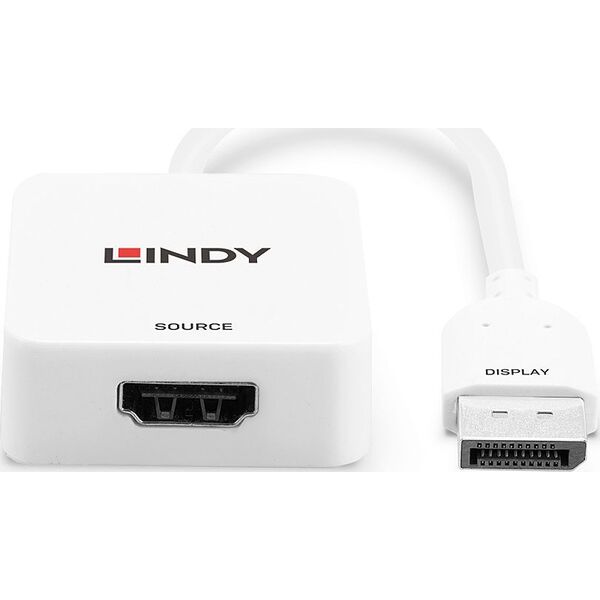 Adapter AV Lindy DisplayPort - HDMI biały (38303)