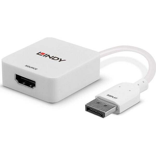Adapter AV Lindy DisplayPort - HDMI biały (38303)