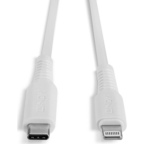Kabel USB Lindy USB-C - Lightning 0.5 m Biały (31315)