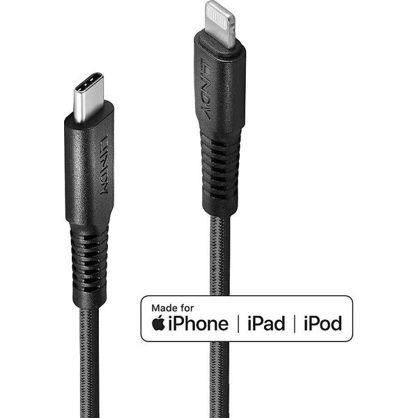 Kabel USB Lindy USB-C - Lightning 3 m Czarny (31288)