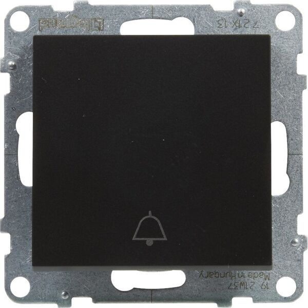 Legrand SUNO - Przycisk pojedynczy z symbolem dzwonka - 6 A - 250 V~ - zaciski automatyczne, Czarny -  Legrand 721413 himp