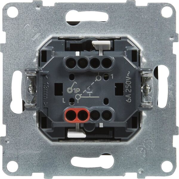 Legrand SUNO - Przycisk pojedynczy z symbolem dzwonka - 6 A - 250 V~ - zaciski automatyczne, Czarny -  Legrand 721413 himp