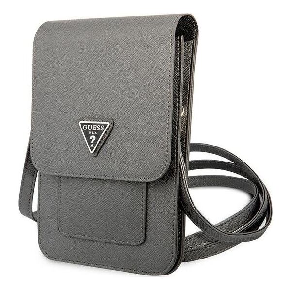 Guess Guess Torebka GUWBSATMGR szary/grey Saffiano Triangle