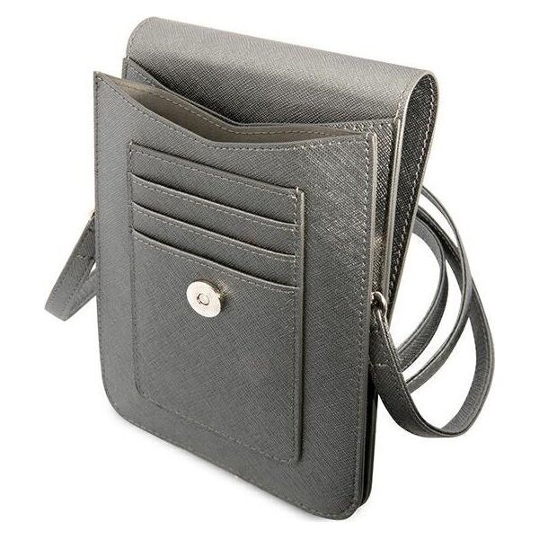 Guess Guess Torebka GUWBSATMGR szary/grey Saffiano Triangle