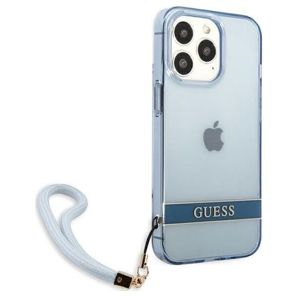 Guess Guess GUHCP13LHTSGSB iPhone 13 Pro / 13 6,1" niebieski/blue hardcase Translucent Stap