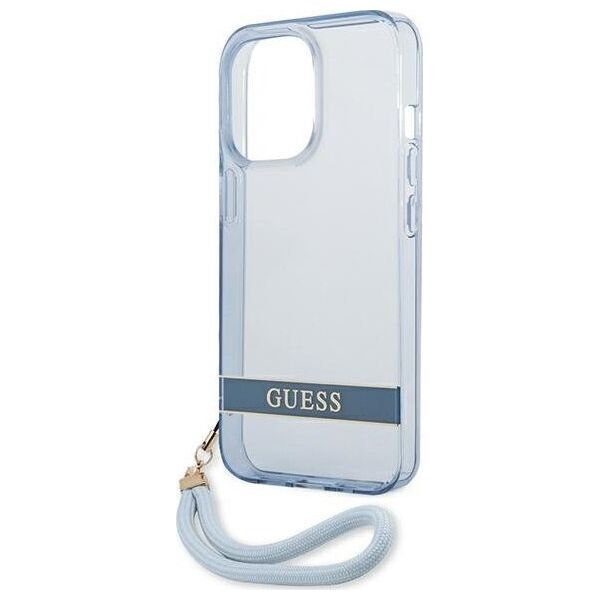 Guess Guess GUHCP13LHTSGSB iPhone 13 Pro / 13 6,1" niebieski/blue hardcase Translucent Stap