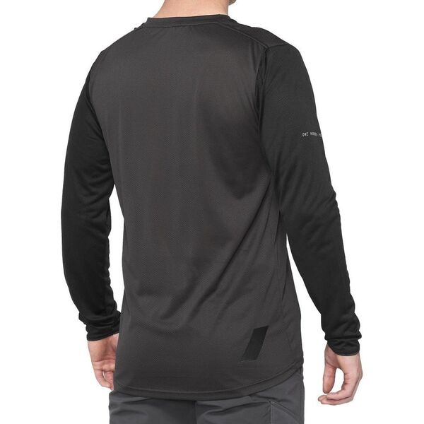 100% Koszulka męska 100% RIDECAMP Long Sleeve Jersey długi rękaw Black Charcoal roz. L