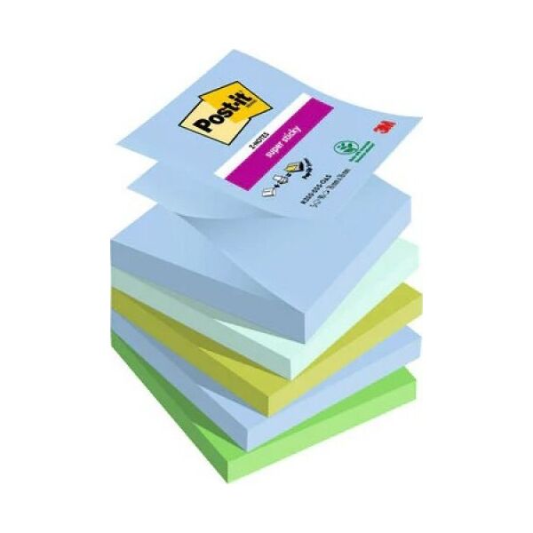 Post-It 3M Bloczek samoprzylepny POST-IT® Super sticky Z-Notes (R330-5SS-OAS), 76x76mm, 5x90 kart.