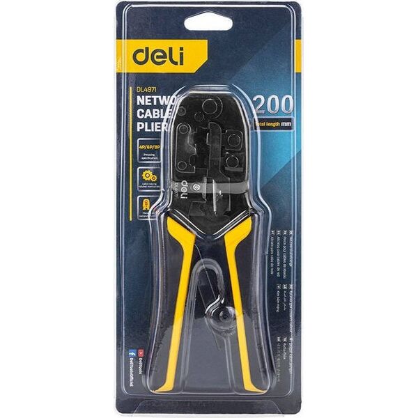 Deli Szczypce do zaciskania konektorów Ethernet (EDL4971)