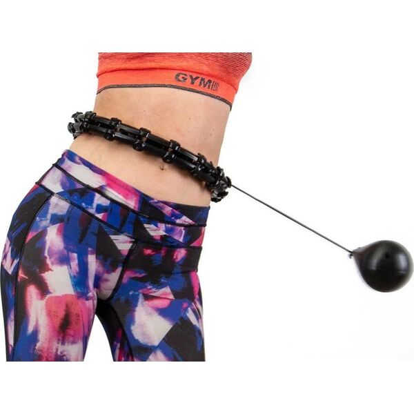 Hula hop z masażerem i obciążeniem czarny