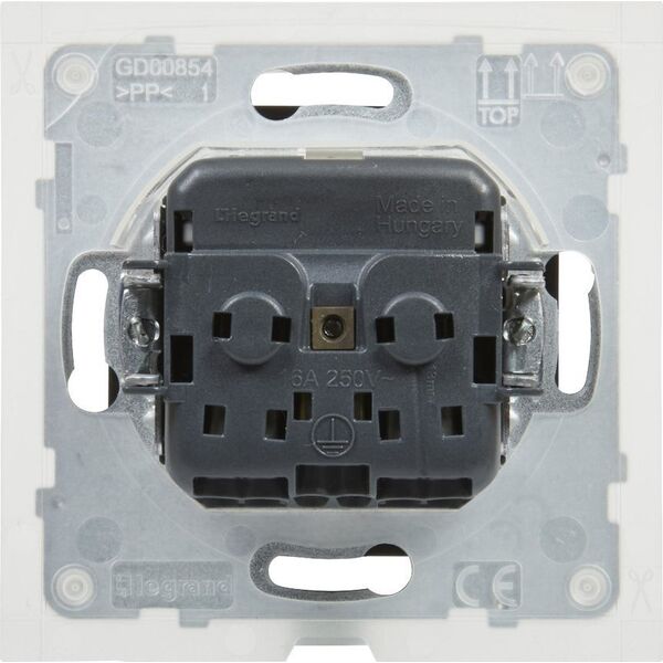 Legrand SUNO - Gniazdo SCHUKO 2P+Z- 16 A - 250 V~ - z przesłoną IP44 - zaciski automatyczne, Czarny - Legrand 721423 himp