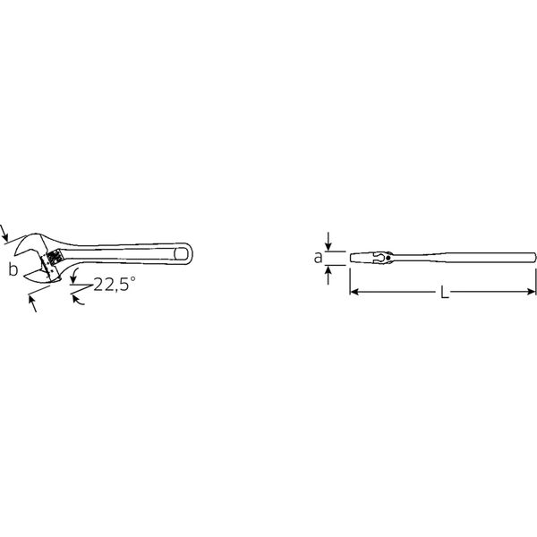 Stahlwille Klucz nastawny do max 20mm w prawo "FRANCUZ"