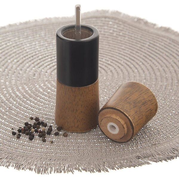 Młynek do przypraw Orion Młynek ręczny do mielenia pieprzu soli przypraw drewniany WOODEN 15,5 cm