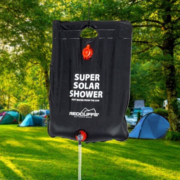 Redcliffs Prysznic kempingowy turystyczny solarny czarny 15 l