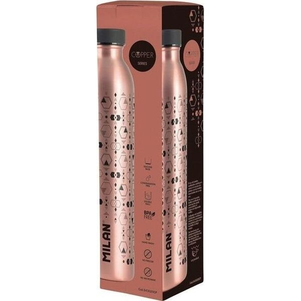 Milan Butelka termiczna 591ml Copper czarna MILAN
