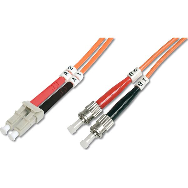 Digitus LWL Patchkabel, LC/ST MM, OM2, 50/125 µ, Duplex 10m