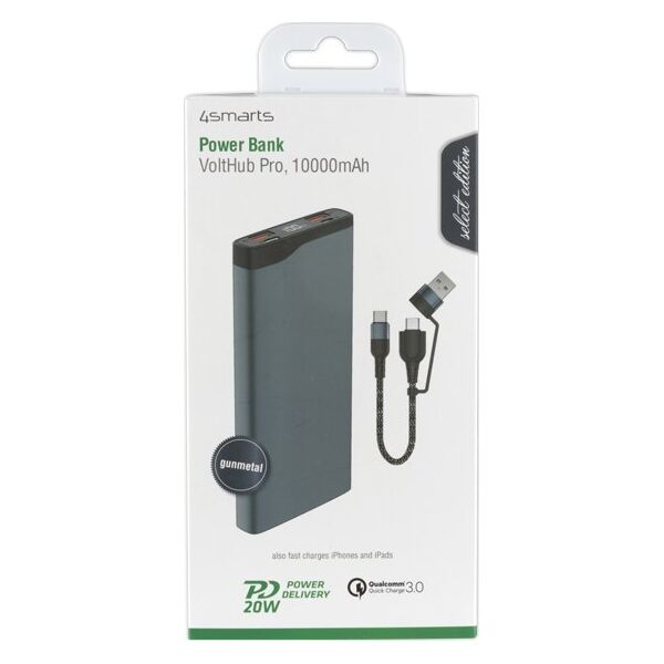 Powerbank 4smarts 4smarts Powerbank VoltHub Pro 10000mAh QuickCharge PD gunmetal