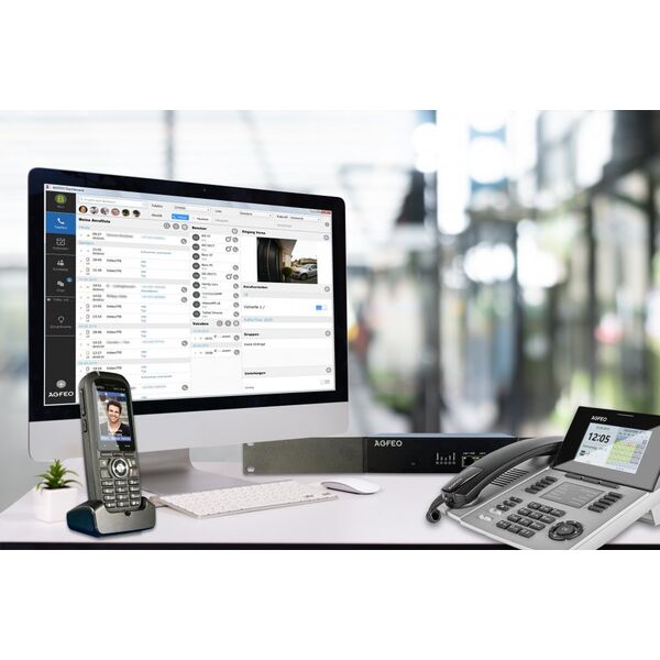 Telefon Agfeo AGFEO Systemtelefon ST56 IP SENSORfon silber