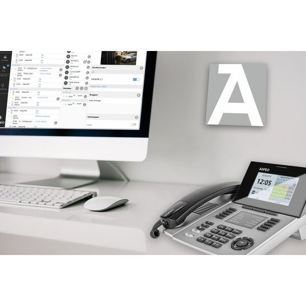 Telefon Agfeo AGFEO Systemtelefon ST56 IP SENSORfon silber