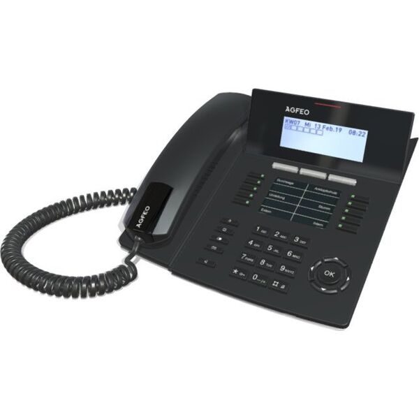 Telefon Agfeo AGFEO Systemtelefon ST54 IP SENSORfon schwarz