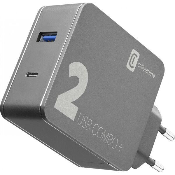 Ładowarka Cellular Line Cellularline Multipower 2 COMBO PLUS 48 W, 1xUSB-C 45W, 1xUSB