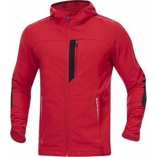 Ardon BREEFFIDRY STRETCH ARDON - męska bardzo lekka kurtka stretchowa, softshellowa, kaptur, odblaski - Ciemno-szara H5987 2XL