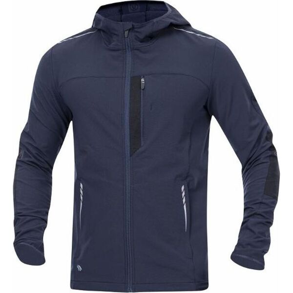 Ardon BREEFFIDRY STRETCH ARDON - męska bardzo lekka kurtka stretchowa, softshellowa, kaptur, odblaski - Ciemno-szara H5987 2XL