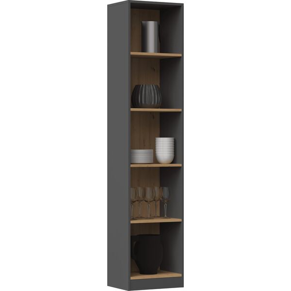 Topeshop REGAŁ R40 - ANTRACYT DĄB ARTISAN