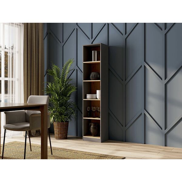 Topeshop REGAŁ R40 - ANTRACYT DĄB ARTISAN