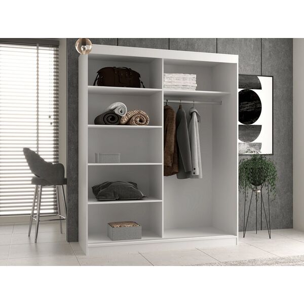 Topeshop SZAFA PRZESUWNA IGA 160 CM DRZWI PRZESUWNE ZE SZPROSAMI DĄB ARTISAN