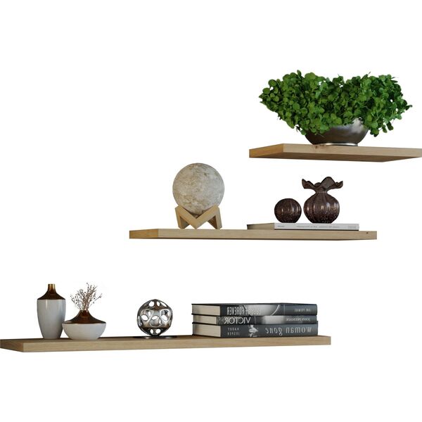 Topeshop Lumarko Komplet 3 X Półka Wisząca Tobi 3p Dąb Artisan!