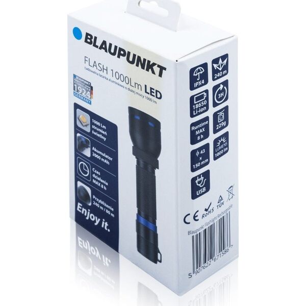 Latarka Blaupunkt Latarka LED Blaupunkt Flash Patrol 1000lm IPX4