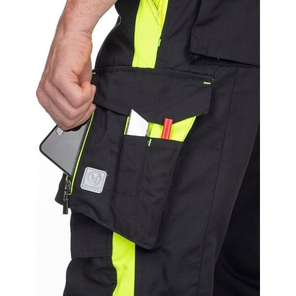 Ardon NEON H6472 - zimowe spodnie ogrodniczki z kieszenią na nakolannki XL