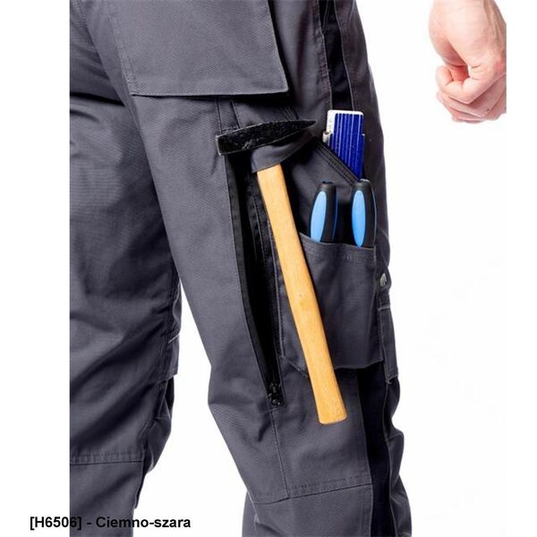 Ardon ARDON URBAN+ - spodnie do pasa 65 % poliester, 35 % bawełna, canvas, ok. 270 g/m Tabiflex - stretch, 11 kieszeni + na - Ciemno 50