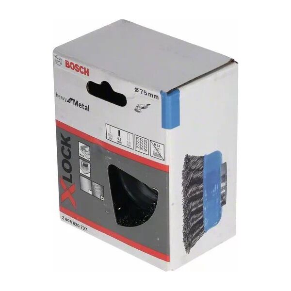 Bosch Bosch X-LOCK cup brush Heavy for Metal 75mm, knotted (O 75mm, 0.5mm wire)