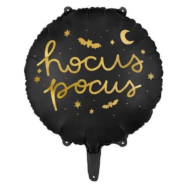 PartyDeco Balon foliowy Hocus Pocus, 45 cm, czarny one size