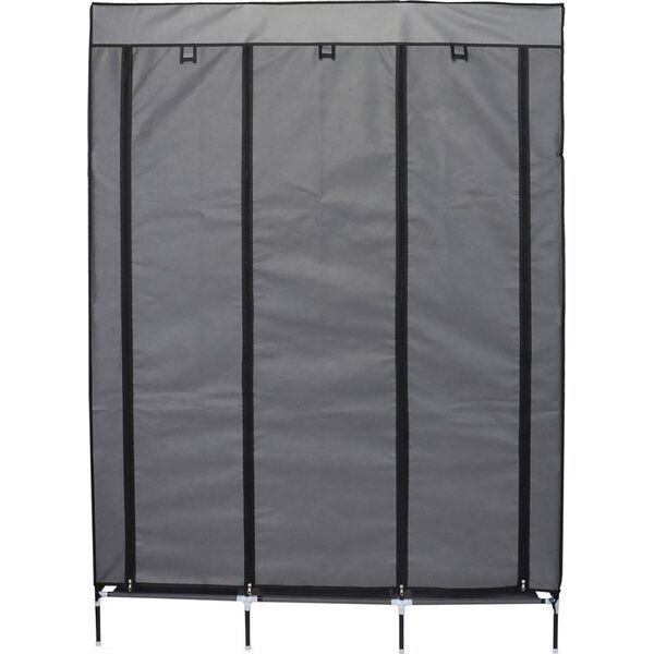 Saska Garden GARDEROBA SZAFA TEKSTYLNA 127X45X172 CM CIEMNOSZARA