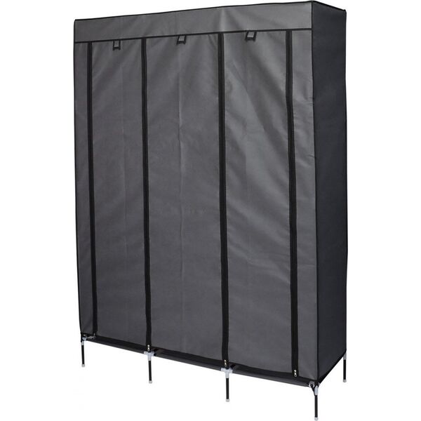 Saska Garden GARDEROBA SZAFA TEKSTYLNA 127X45X172 CM CIEMNOSZARA
