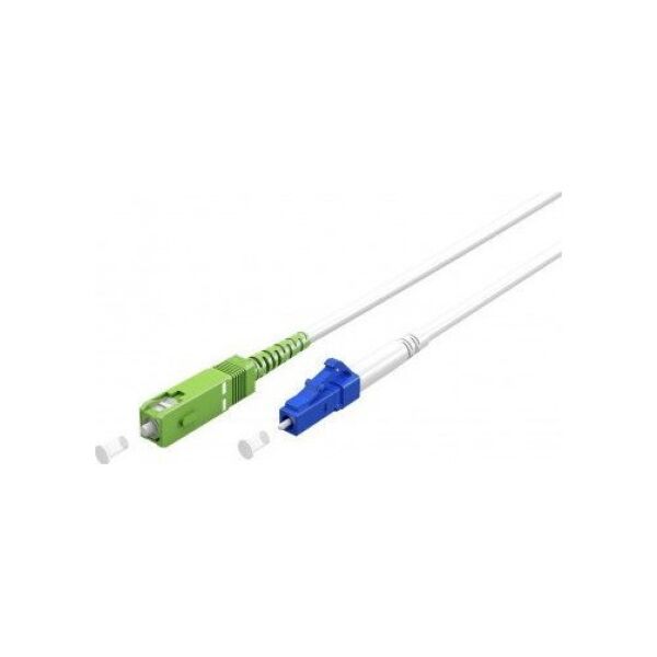 Goobay Kabel światłowodowy (FTTH), Singlemode (OS2) White, biały (Simplex), 1 m - Długość kabla 1 m