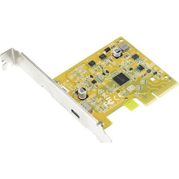 Adapter USB Sunix IO Sunix PCIe3.0 x4  1xUSB Type-C 3.2 Gen2x2  (USB2321C) LP inkl. Low-Profile Slotblech
