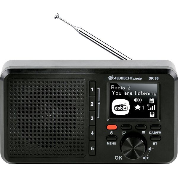 Radio Albrecht Albrecht DR 86 Seniorenradio Digitalradio DAB+ schwarz