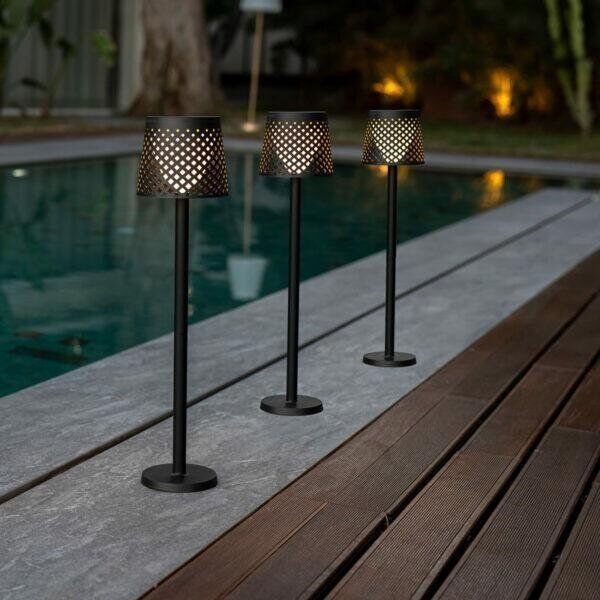 New Garden NEW GARDEN lampa ogrodowa GRETA SOLAR NEGRO 5in1 czarna