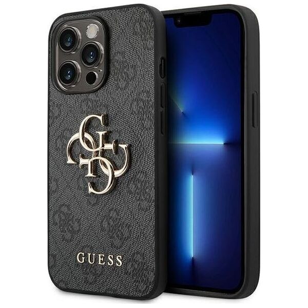 Guess Guess 4G Big Metal Logo - Etui iPhone 14 Pro (szary)