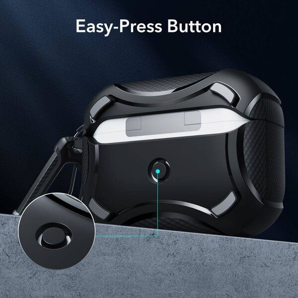 ESR Etui ESR Cyber Armor Halolock MagSafe Apple AirPods 2 Pro/1 Pro Black