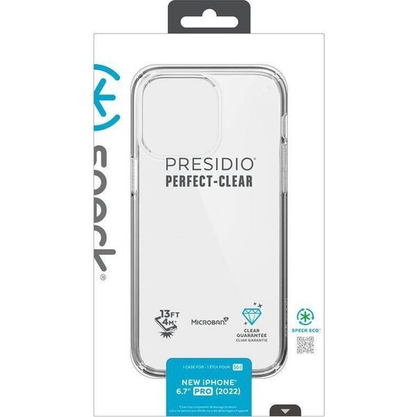Speck Etui Speck Presidio Perfect-Clear MICROBAN Apple iPhone 14 Pro Max (Clear)