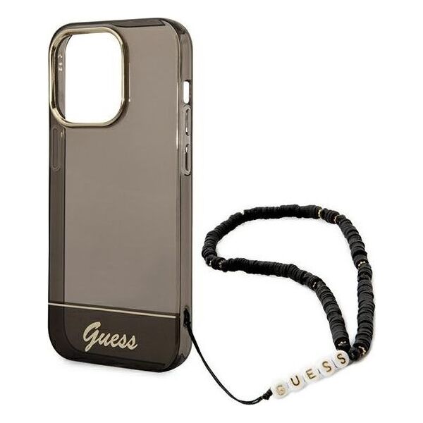 Guess Etui Guess GUHCP14XHGCOHK Apple iPhone 14 Pro Max czarny/black hardcase Translucent Pearl Strap