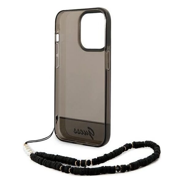 Guess Etui Guess GUHCP14XHGCOHK Apple iPhone 14 Pro Max czarny/black hardcase Translucent Pearl Strap
