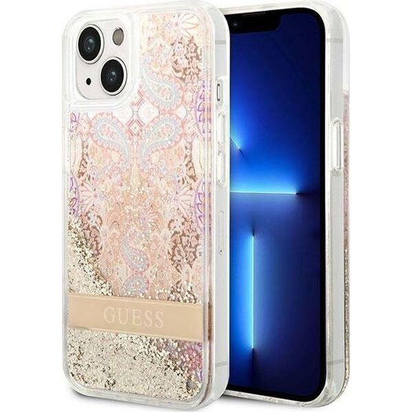 Guess Etui Guess GUHCP14MLFLSD Apple iPhone 14 Plus złoty/gold hardcase Paisley Liquid Glitter