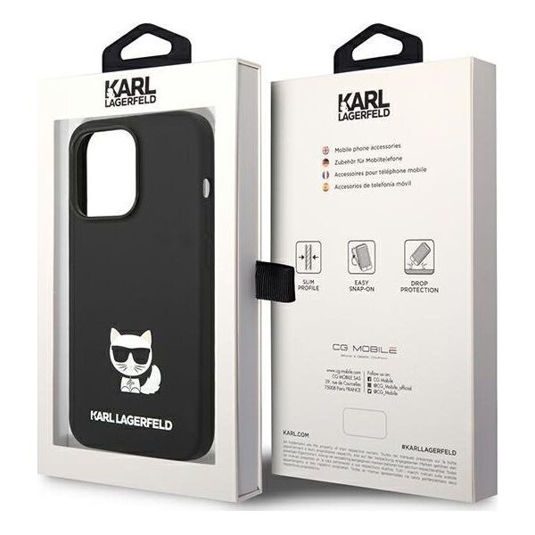 Karl Lagerfeld Etui Karl Lagerfeld KLHCP14XSLCTBK Apple iPhone 14 Pro Max hardcase czarny/black Silicone Choupette Body
