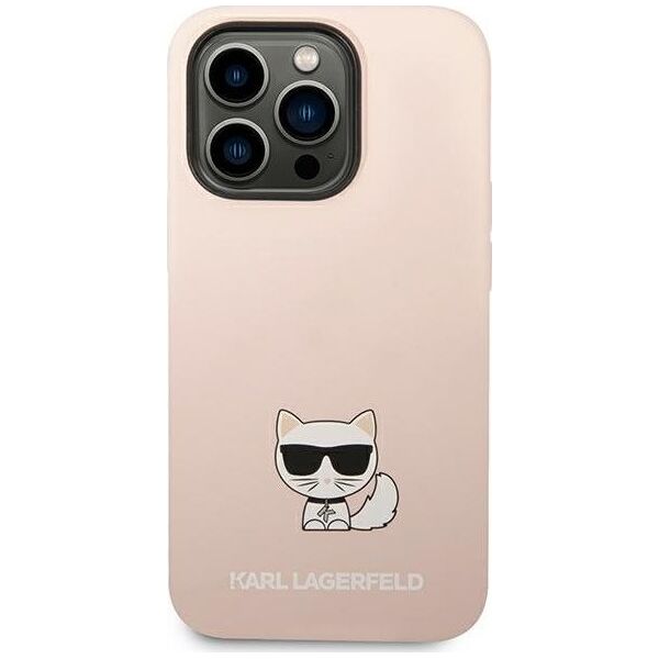 Karl Lagerfeld Etui Karl Lagerfeld KLHCP14XSLCTPI Apple iPhone 14 Pro Max hardcase jasnoróżowy/light pink Silicone Choupette Body